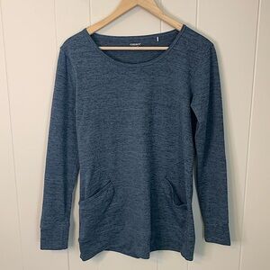 Toad and Co Intermezzo Pullover Space Dye Blue Size Small